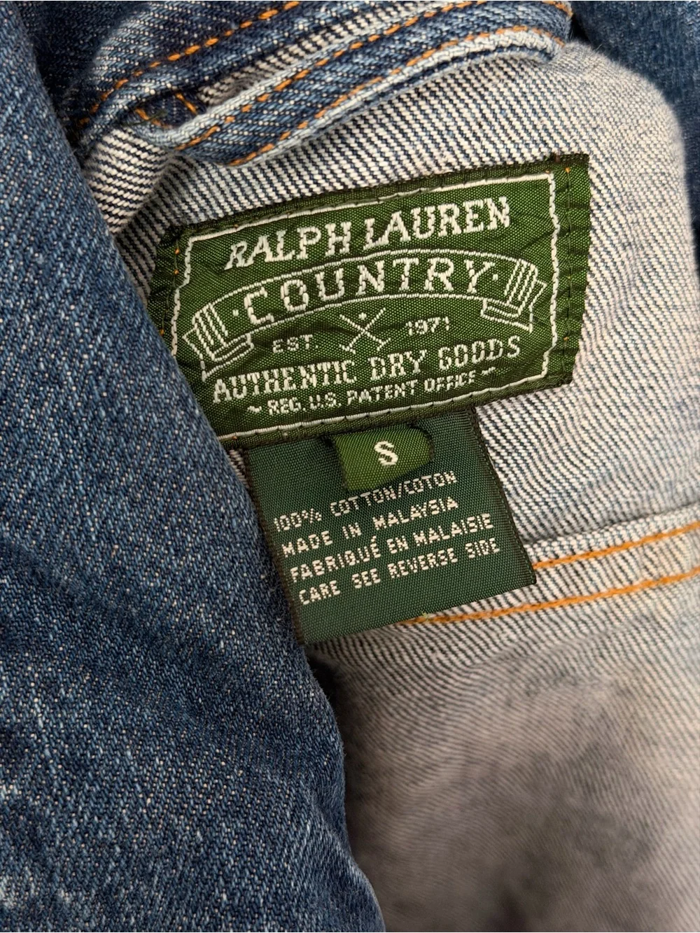 Ralph Lauren Country Polo Denim Jacket Size Small - Picture 5 of 5